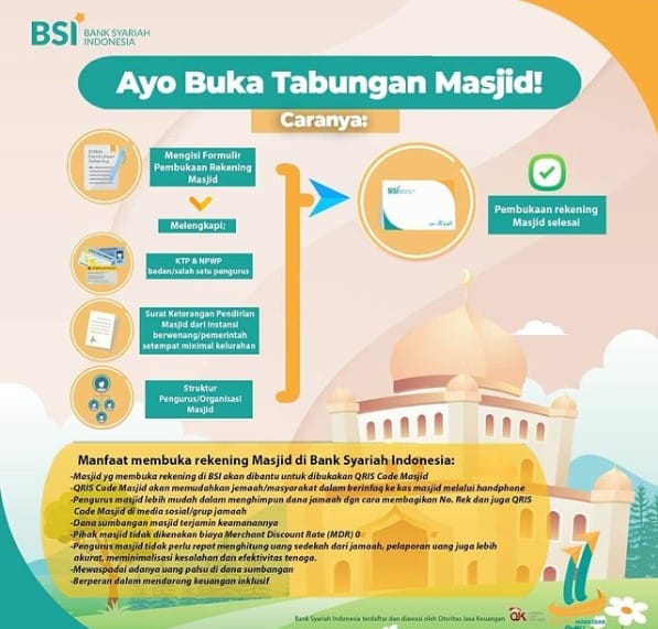  syarat buka rekening masjid
