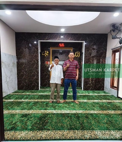 Foto Hasil Pemasangan karpet untuk Mushola AL Furqon di Bambu Apus