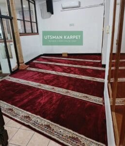 Hasil Pemasangan karpet untuk Masjid Al Iman Pondok Kelapa