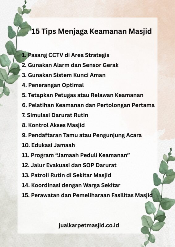 15 Tips Menjaga Keamanan Masjid Lengkap